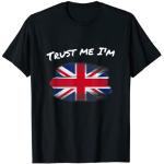 Drapeau britannique vintage « Trust Me I'm British » T-Shirt