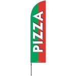 Drapeaux multicolores à motif pizza 