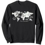 T-shirts noirs imprimé carte du monde enfant look fashion 