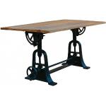 Tables de salle à manger design Mathi Design noires en bois massif à hauteur réglable industrielles 