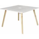 Tables carrées design Altobuy blanches laquées en pin scandinaves 