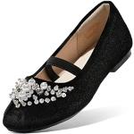 Chaussures casual de mariage Dream Pairs noires à strass Pointure 34 look casual pour fille 