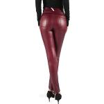Leggings fantaisie rouges en cuir synthétique Taille 5 XL look sexy pour femme 