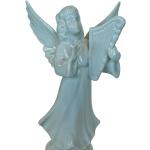 Statuettes d'anges bleu ciel en porcelaine 
