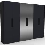 Dressing - Graphite/Miroir, design, armoire penderie pour chambre ou entrée, à portes battantes - 304 x 232 x 62 cm, modulable