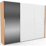 Dressing - Miroir/Blanc, design, armoire penderie pour chambre ou entrée, haut de gamme, avec portes coulissantes - 304 x 232 x 65 cm, modulable