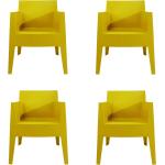 Driade Toy - Ensemble de 4 fauteuils de jardin jaune moutarde DIC C146 PxHxP 62x78x58cm