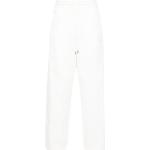 Pantalons taille élastique Dries van Noten blancs cassés en coton mélangé pour homme 