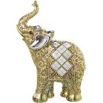 Statuettes DRW en résine à motif éléphants de 30 cm 