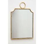 Miroirs muraux DRW dorés en métal avec cadre 
