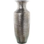 Vases DRW argentés en céramique de 80 cm 