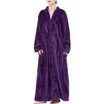 Peignoirs en éponge violets en éponge Taille XL look fashion pour femme en promo 