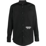 Chemises Dsquared2 noires imprimées à manches longues Taille XL classiques pour homme 