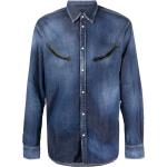 Chemises en jean Dsquared2 bleu indigo stretch à manches longues Taille 3 XL pour homme en promo 