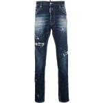 Jeans droits Dsquared2 bleus délavés stretch Taille 3 XL W46 classiques pour homme en promo 