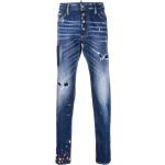 Jeans imprimés Dsquared2 bleus en coton mélangé délavés Taille 3 XL W46 pour homme en promo 