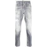Jeans droits Dsquared2 gris clair en coton mélangé délavés Taille 3 XL W42 pour homme 