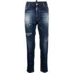 Jeans imprimés Dsquared2 bleus en cuir de veau délavés stretch Taille 3 XL W46 pour homme en promo 