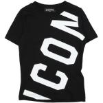 T-shirts à col rond Dsquared2 noirs en coton Taille 10 ans pour fille en promo de la boutique en ligne Yoox.com avec livraison gratuite 