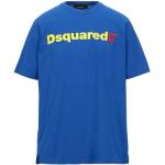 T-shirts à imprimés Dsquared2 bleus en coton à manches courtes à col rond Taille S pour homme 