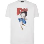 T-shirts Dsquared2 blancs Betty Boop Taille L look Pin-Up 