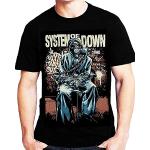 dubbel Type System System of The Down SOAD Mask NTS 248 T-Shirt Short Sleeve Printed T-Shirt Black S