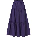 Jupes longues violettes maxi Taille XL look fashion pour femme 