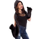Écharpes d'hiver noires en polaire Tailles uniques look fashion pour femme en promo 