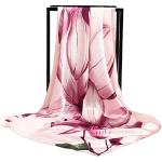 Écharpes en soie roses look fashion pour femme 