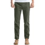 Pantalons de randonnée vert olive camouflage en shoftshell imperméables coupe-vents stretch Taille 4 XL look militaire pour homme 