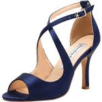 Sandales à talons bleu marine à bouts ouverts Pointure 41 look fashion pour femme 