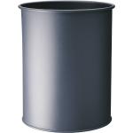 DURABLE Corbeille à papier ronde en métal - 15 litres - ø26 x H31,5 cm - Noir - 438043