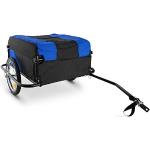Duramaxx Mountee - Remorque de vélo de 130l/60 kg avec Protection Anti-Pluie + Fanion, Chariot de Transport, Bagage à vélo - Bleu/Noir