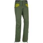 Pantalons de randonnée E9 verts en coton Taille L look fashion pour homme 