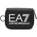 Portefeuilles de créateur Armani Emporio Armani noirs en cuir verni zippés pour femme en promo 