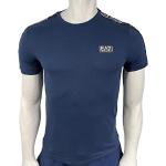 T-shirts EA7 bleus à manches courtes à manches courtes Taille S look fashion pour homme 
