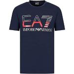 T-shirts EA7 bleus à manches courtes à manches courtes Taille M look fashion pour homme 