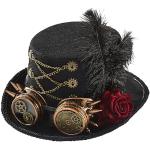 Chapeaux haut de forme noirs en feutre 58 cm steampunk 