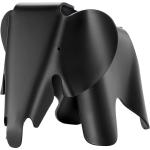 Tabourets en plastique Vitra Eames noirs en plastique à motif éléphants de 21 cm 