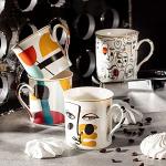 Easy life - easy life mug set 4 pezzi capacita' ml. 300 in porcellana fine china in gift box linea modernism r0179#modn