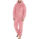Pyjamas combinaisons pour fêtes de Noël roses en polyester Taille L look casual pour homme 