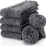 Chaussettes pour fêtes de Noël gris foncé en laine à motifs en lot de 5 Pointure 39 look fashion pour femme 