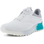 Chaussures de golf Ecco S-Three blanches en gore tex imperméables look fashion pour homme 