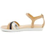 Sandales plates Ecco Simpil multicolores en cuir Pointure 37 look fashion pour femme en promo 