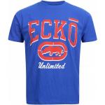 T-shirts à imprimés Ecko bleues foncé à manches courtes à col rond Taille S pour homme 