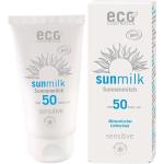 Crèmes solaires Eco Cosmetics naturelles indice 50 75 ml pour le visage pour peaux sensibles texture lait 