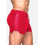 Shorts de basketball rouges respirants Taille 3 XL look fashion pour homme 