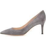 Escarpins pointus gris à kitten heel Pointure 38 classiques pour femme 