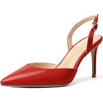 Sandales à talon haut rouges à bouts pointus Pointure 41 look fashion pour femme 