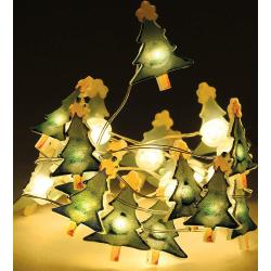 EDM Guirlande Fixe à Piles 20 LEDs Décoratives Motifs Noël 1,3M - multicolore multi-matériau 8719202306576